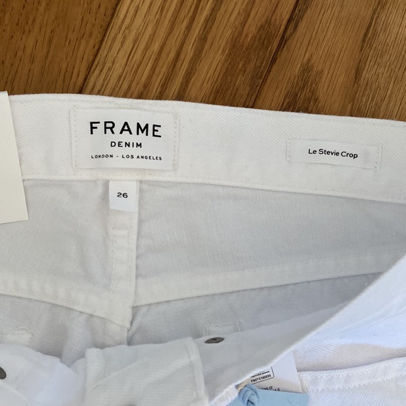 Frame Denim Le Stevie Crop White Jeans Size 26 BNWT - Picture 4 of 5